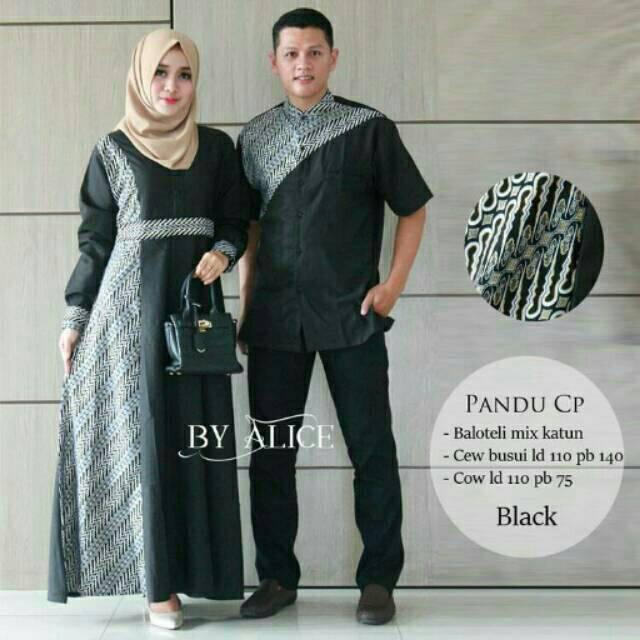 Baju Gamis Muslimah Pandu Couple ori alice