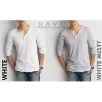Baju Kaos Pria Henley Lengan Panjang ORIGINAL Maret 2019 - 2 Baju Kaos Pria Henley Lengan Panjang ORIGINAL - 2