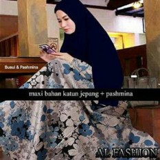 BajuReady 1016 BAJU MUSLIM DRESS KATUN JEPANG PAKAIAN WANITA CEWEK KEKINIAN GAMIS PESTA BUSUI JAMAN NOW MOTIF BUNGA