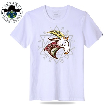 Gambar Batu Dinasti Tang beberapa t shirt (Capricorn pria kulit putih)