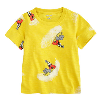 Gambar Bayi musim panas anak anak Ming kuning lengan pendek t shirt (Kuning) (Kuning)