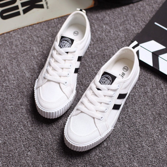 Gambar Beier wild plain weave white female shoes (Putih dan hitam)