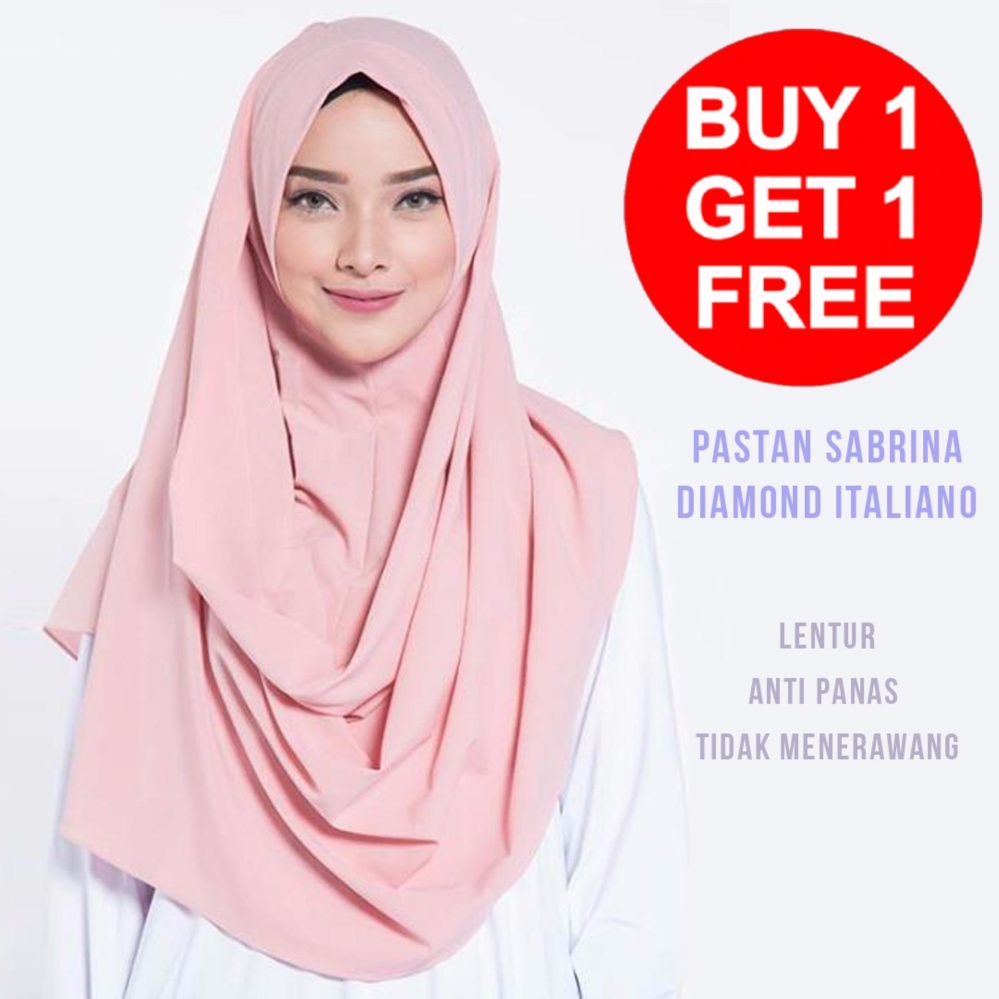 Beli 1 Gratis 1 Kerudung Jilbab Pashmina Instan Murah - Pastan Sabrina Diamond