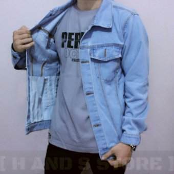 Best product jacket jeans Bioblitz -biru muda
