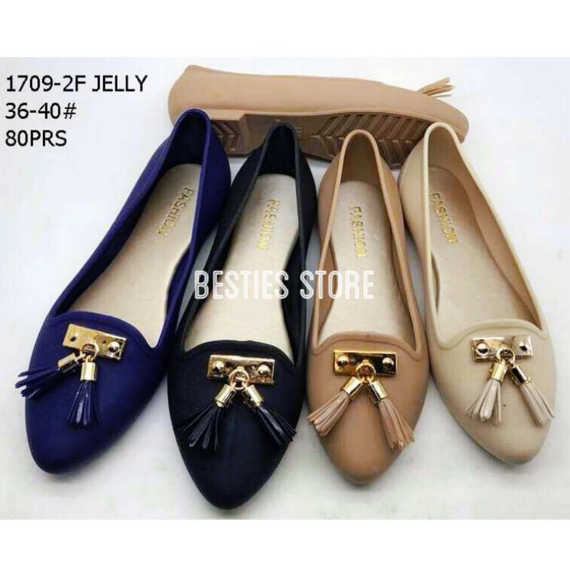 besties jelly flat slip on sepatu fashion wanita besties jelly flat slip on sepatu fashion wanita
