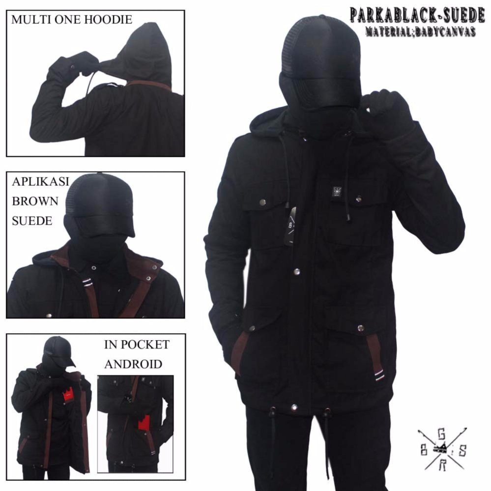 BGSR Jaket Pria Bomber Scotch Pilot logo bordir - ( Hitam )