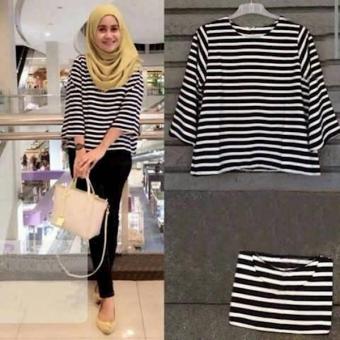 Gambar Blouse Salur Wanita TerbaruBlouse Wanita