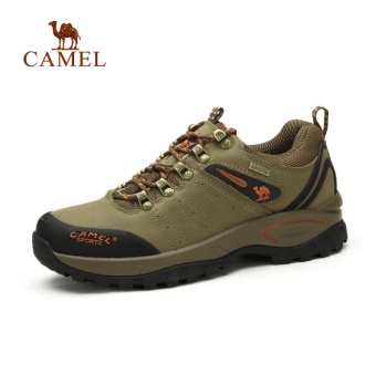 Gambar Camel Men s Outdoor Leisure Comfort Breathable Hiking Shoes(Khaki)   intl