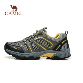 Gambar Camel Men s Mesh Breathable Anti skidding Outdoor HikingShoes(Grey)   intl