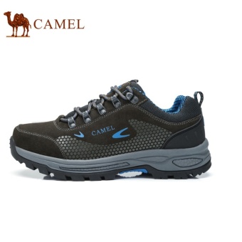 Gambar Camel Men s Outdoor Sport Hiking Anti skidding shoes(Blue)   intl