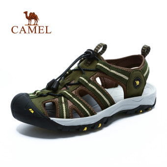 Gambar Camel Outdoor Men s Beach Closed Toe Sandals Color Armygreen   Intl