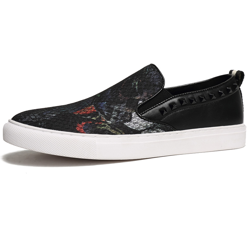 Carrefour sepatu pria pedal kanvas sepatu musim gugur sepatu (Hitam tidak peninggi)