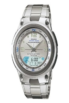 Gambar Casio   Jam Tangan Pria   Silver   Strap Rantai   AW 82D 7A