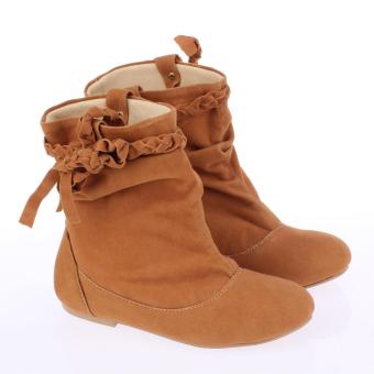 Gambar Catenzo Junior Sepatu Boots Fashion Anak Perempuan CTA014 BestSeller   Kids Fashion Boots   Tan