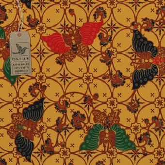 Gambar Cek Batik   Kain Batik Motif Batik Classic Motif Kupu Kupu V2 (special Warna Kuning Kunyit)