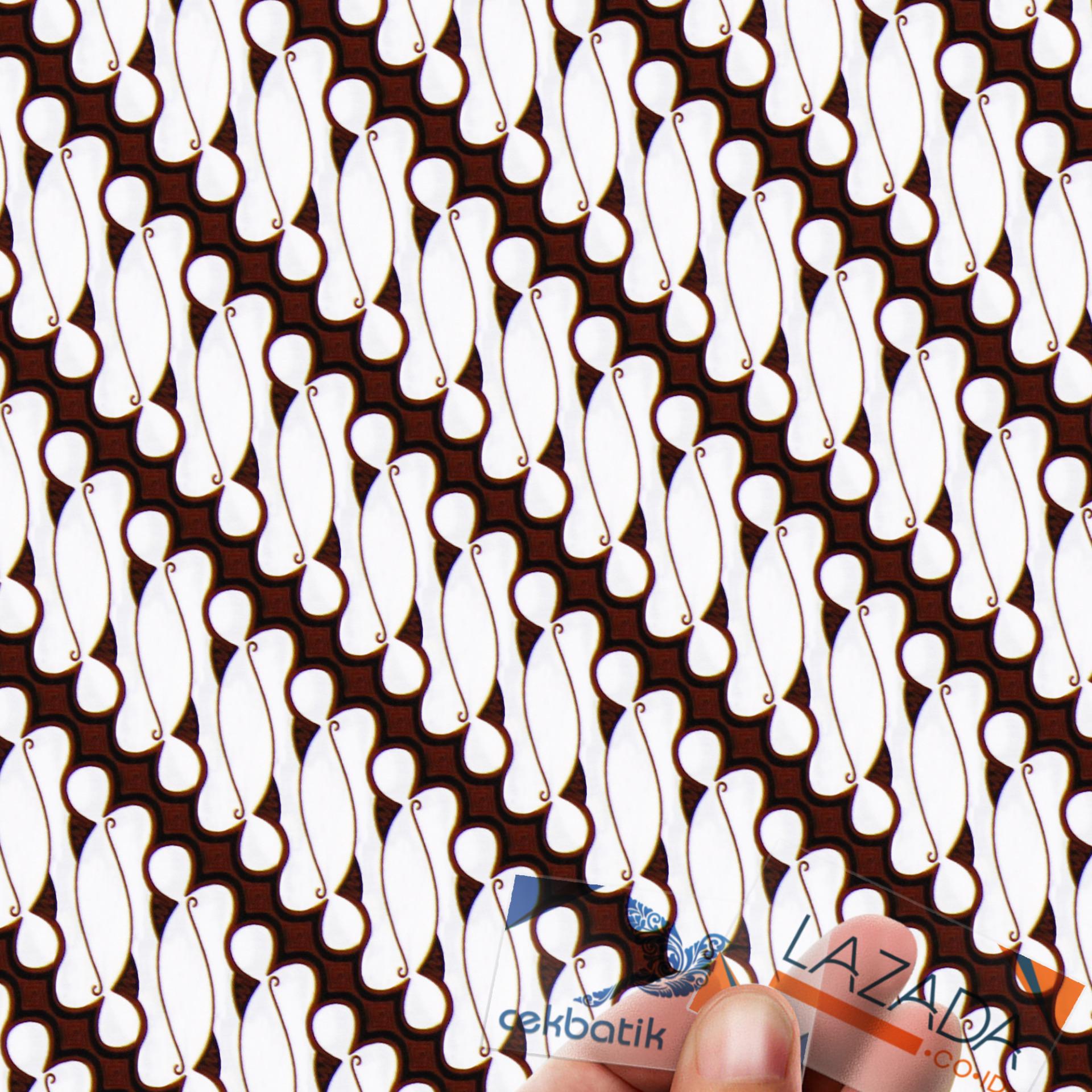 MURAH Cek Batik Kain Batik Motif Batik Classic Parang Bunga Cek Batik Kain Batik Motif Batik Classic Parang V1 Putih