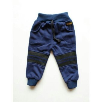 Gambar Celana Anak Joger Strip Warna Biru Navy