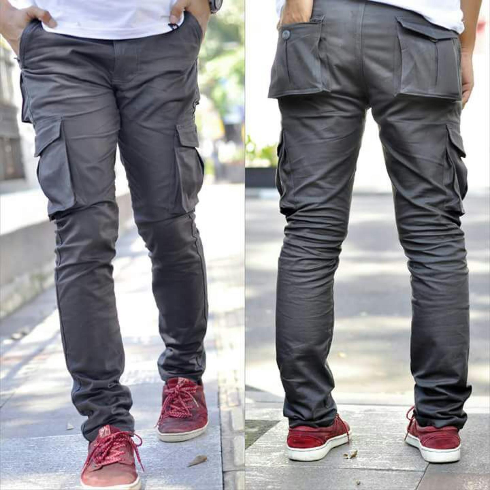 Celana cargo panjang premium - Celana PDL - Abu tua - Hitam - Cream - Navy - Hijau