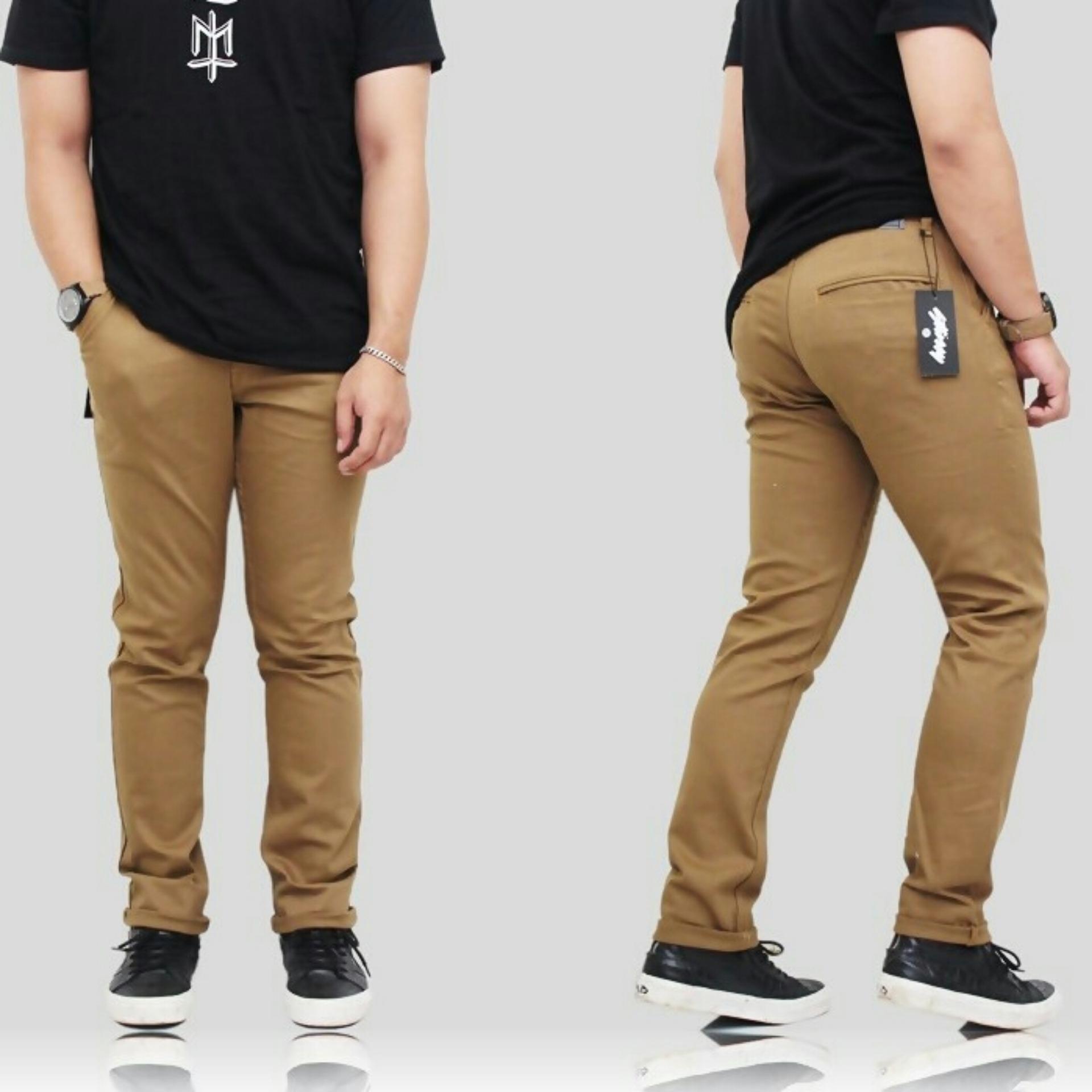 Celana chino / cino skinny / slim fit / pensil pria