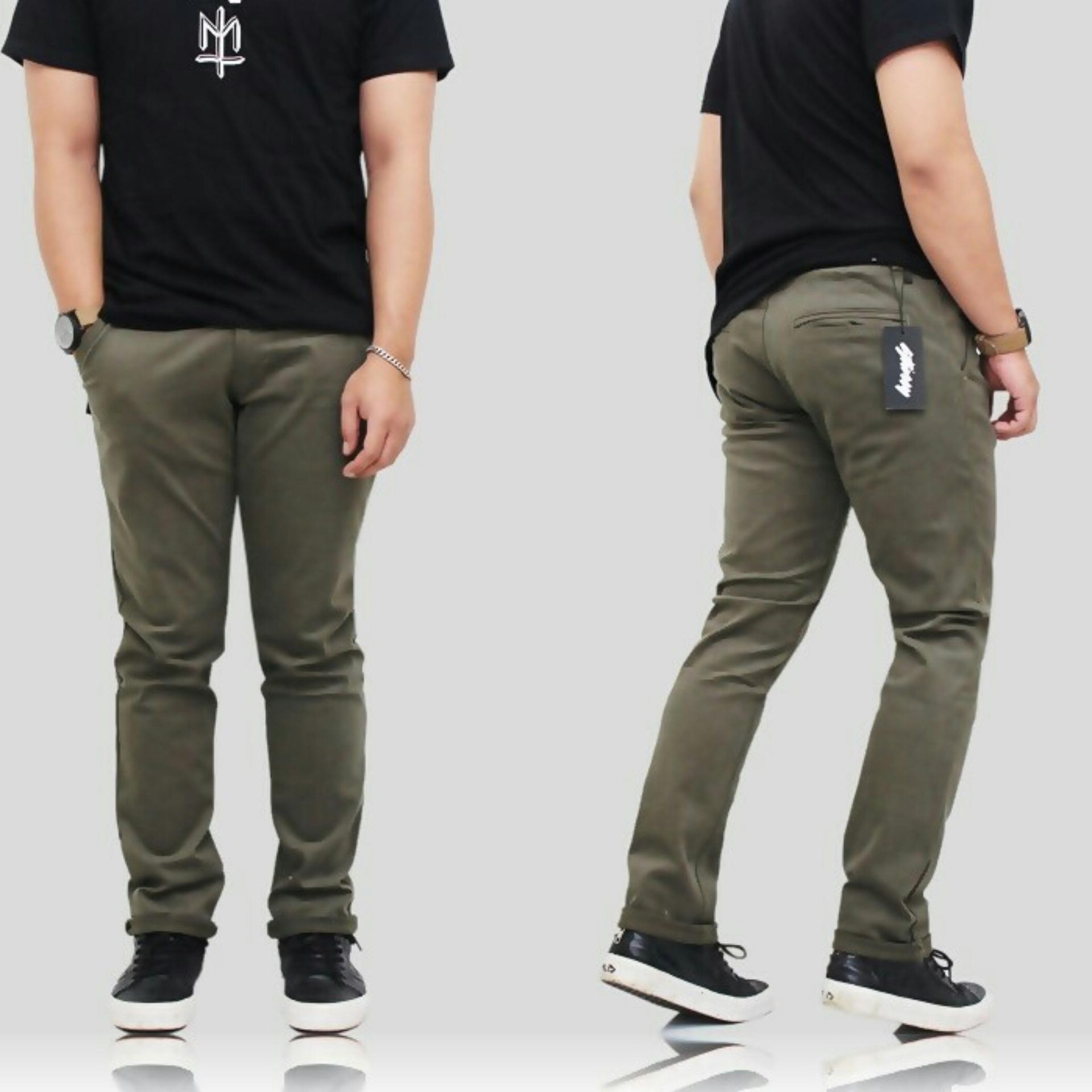 Celana chino / cino skinny / slim fit / pensil pria