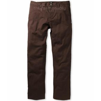 Gambar Celana Chino Pants Pria Coklat Tua Slim Fit   Premium Quality