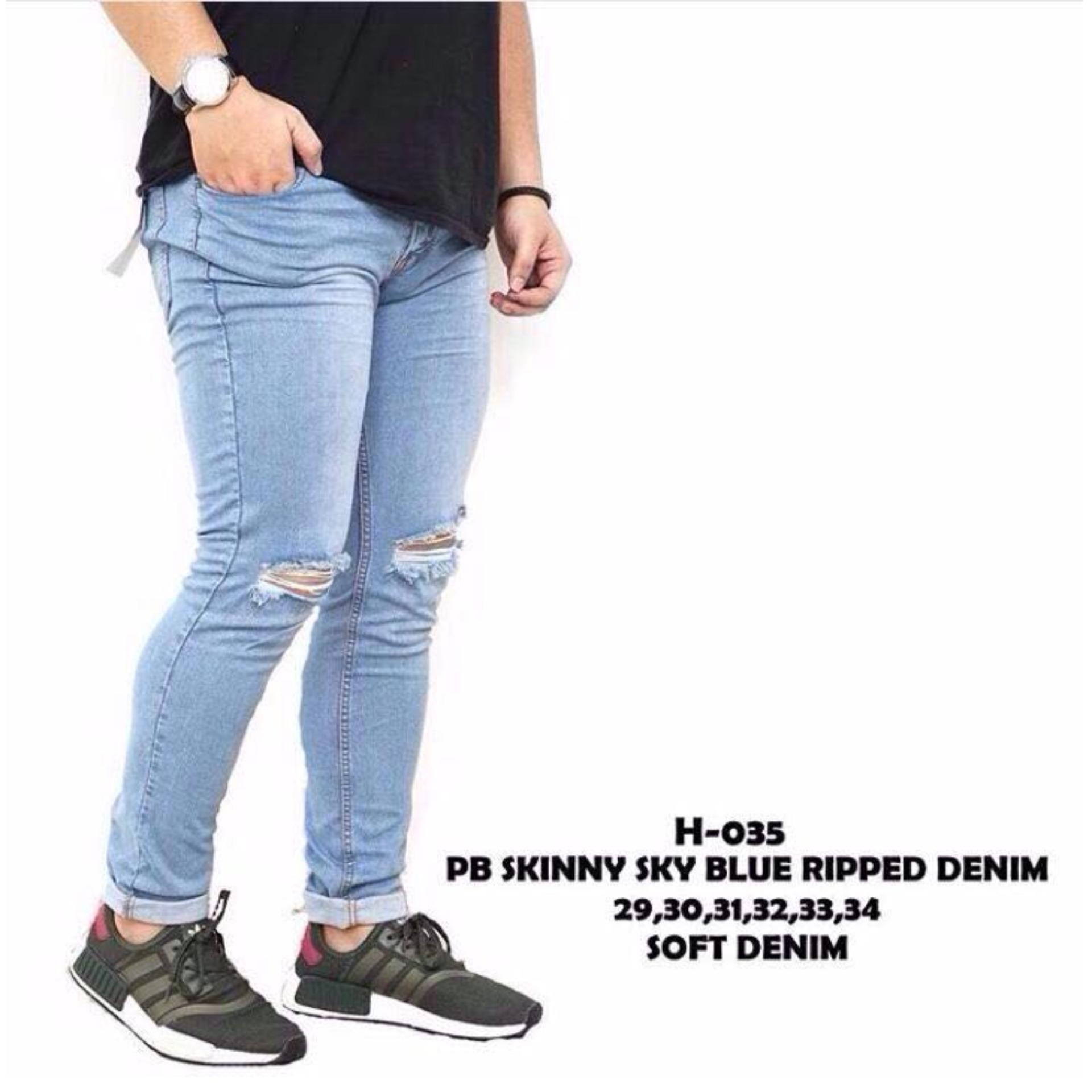 CELANA JEANS PRIA SOBEK SKINNY NAY