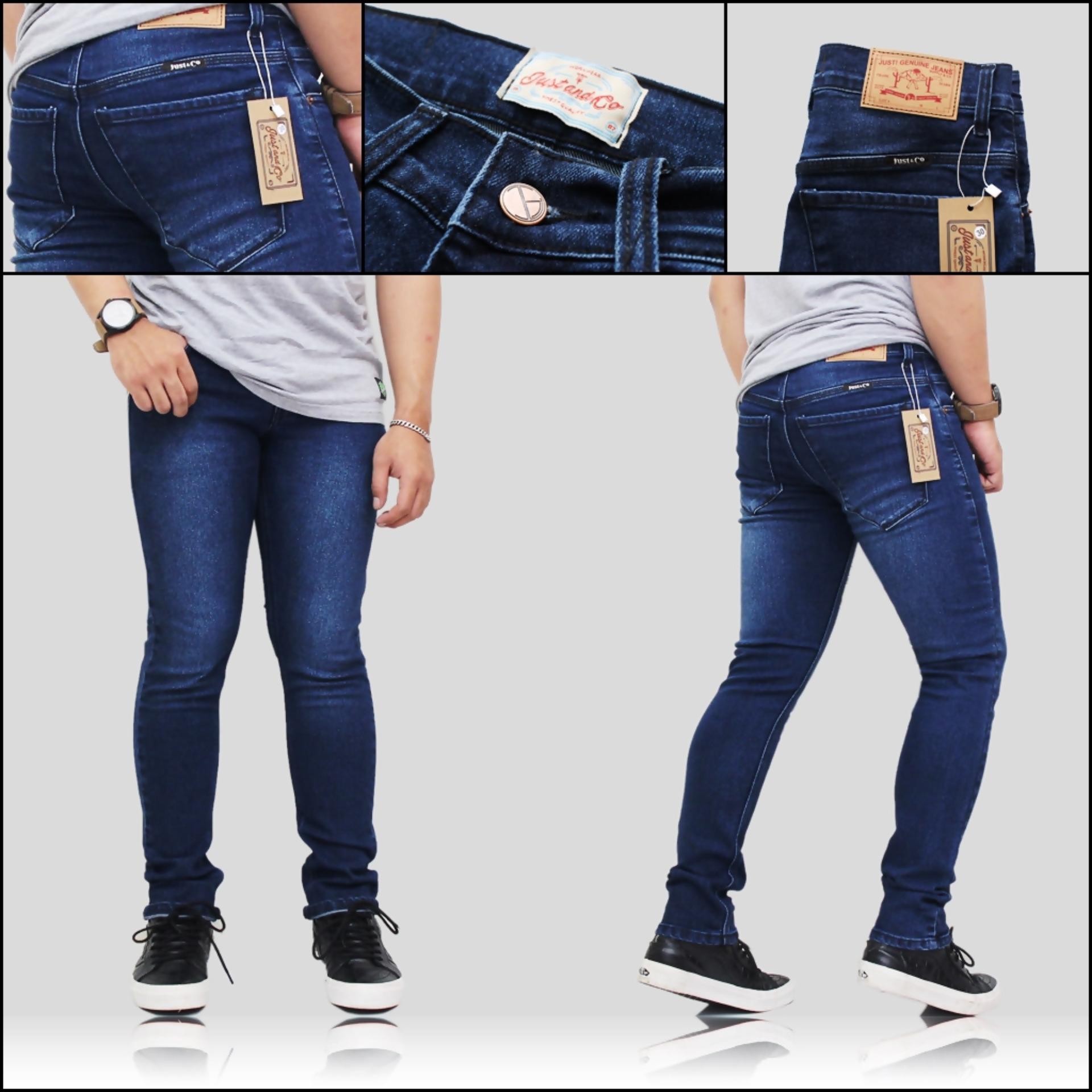 Celana Jeans Denim Pria Skinny Biowash