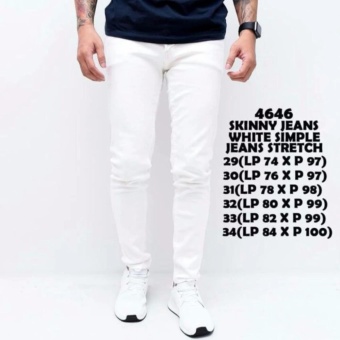 Jual CELANA  JEANS  PUTIH  PRIA  Online Terbaru folotoko