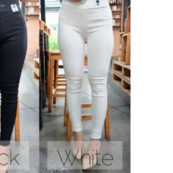 Gambar Celana jegging impor super stretch white