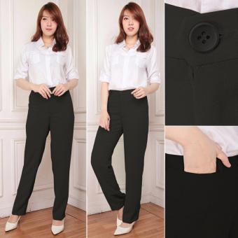 Harga Celana kantor panjang wanita jumbo long pant Jamie hitam Online
Terjangkau