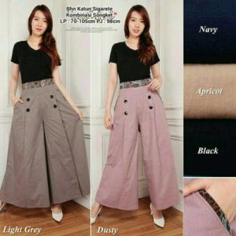 Gambar Celana kulot panjang wanita jumbo long pant Asiana   black