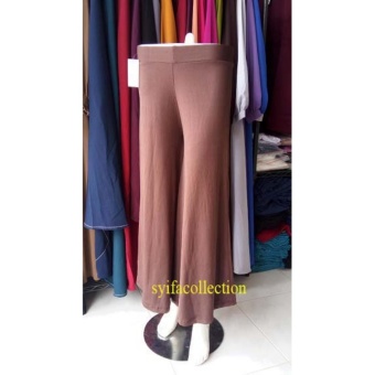 Gambar Celana Kulot Polos Panjang Standar   COKLAT Tua  Rayon