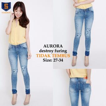 Gambar Celana panjang jeans wanita jumbo long pant Rora 31 34