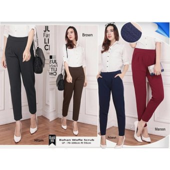 Gambar Celana pants panjang wanita jumbo Consita   coklat