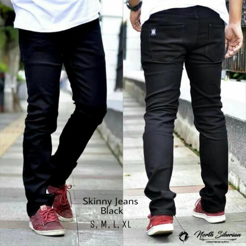Celana Pria/Cowok Slimfit Skinny Jeans / Denim [Hitam/Black] Celana Jeans Panjang North Siberian