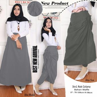 Kelebihan Kekurangan Celana Rok Kulot Plisket Wanita Jumbo Sandy Source Celana rok 3in1 .