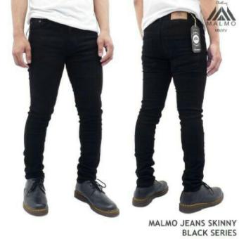 Celana soft jeans skinny hitam | Lazada Indonesia