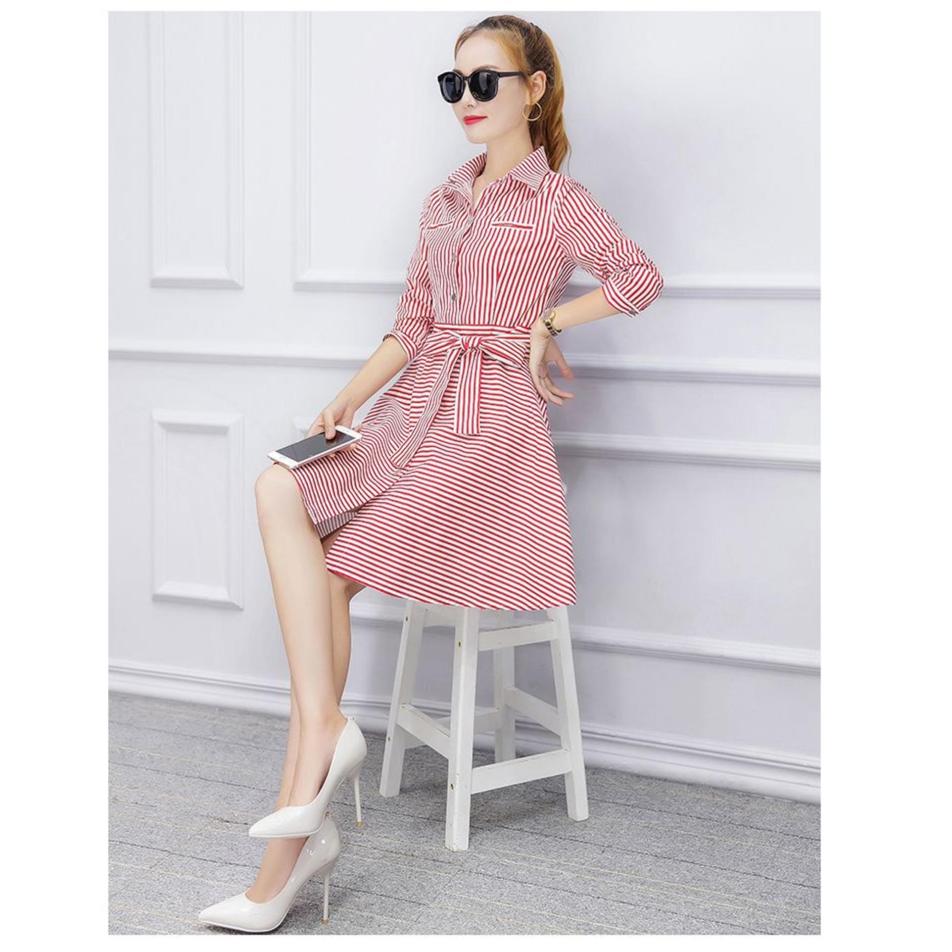 Cicilia Kaos Fashion Wanita Cantik Panjang Pink - Smart4K 