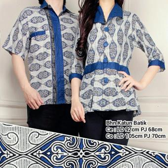 Harga Couple  batik  atasan blouse kemeja wanita dan atasan 