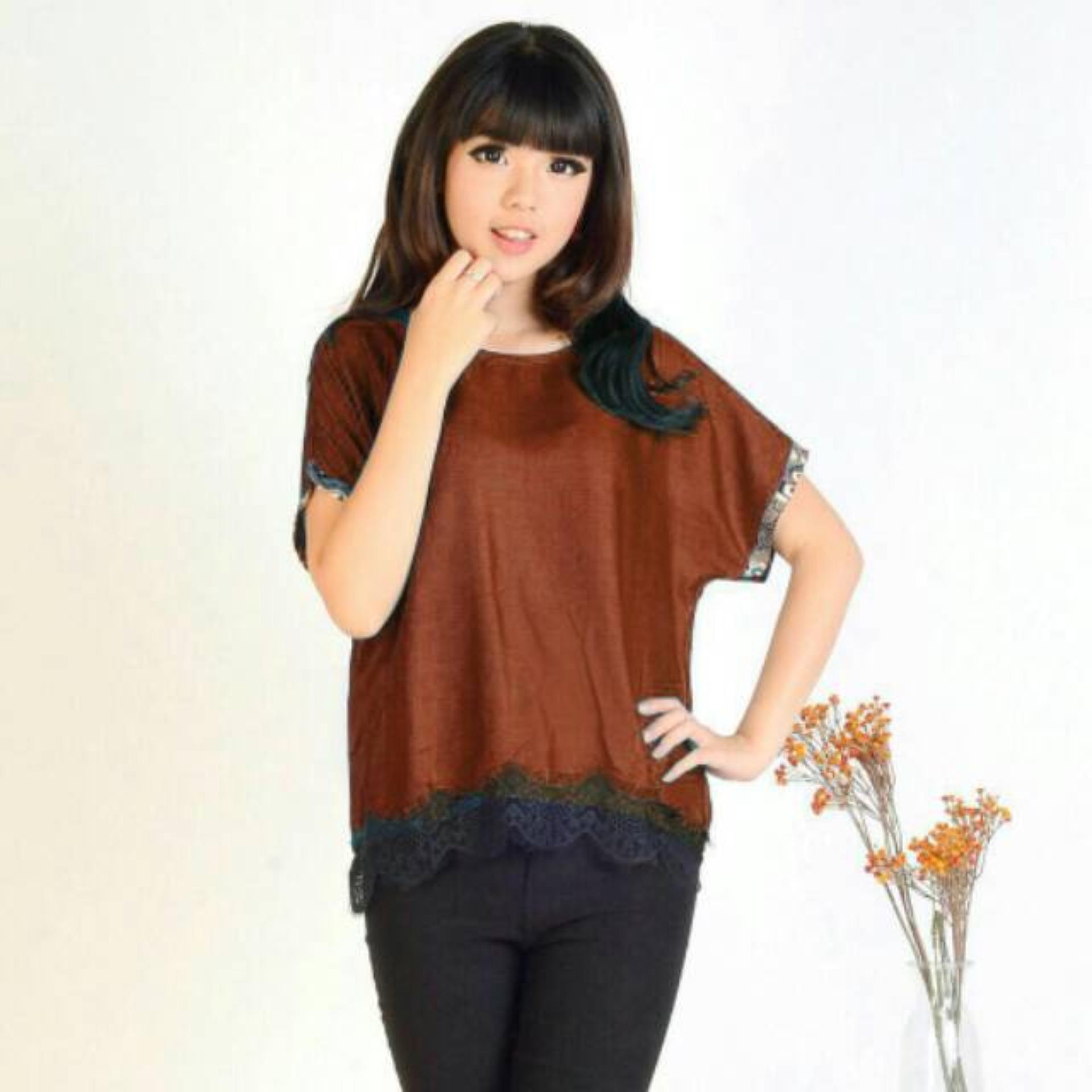 Damai fashion- Blouse Shinta katun-brukat lima warna