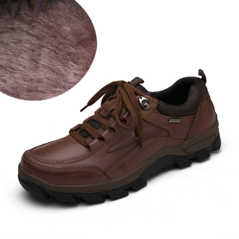 Dekesen pria kulit ini luar ruangan sepatu kasual sepatu pria (Model laki-laki + Coklat ditambah rambut) Dekesen pria kulit ini luar ruangan sepatu kasual sepatu pria (Model laki-laki + Coklat ditambah rambut)
