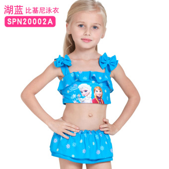 Gambar Disney anak anak I baju renang (Baju renang SPN20002A salju Sky Blue)