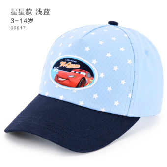 Gambar Disney Anak laki laki topi (52 cm cocok untuk 3 5 40 tahun + Bintang model SC60017 biru muda)