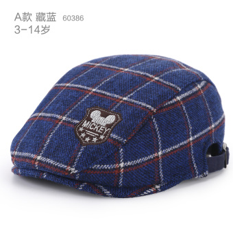 Gambar Disney Anak laki laki topi (52 cm cocok untuk 3 6 tahun + Sebuah model 60386 biru tua)