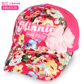 Gambar Disney bagian tipis bisbol anak topi anak topi (Silakan menurut anak lingkar kepala memilih + Bisbol topi SM60338 Rose)