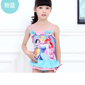 Gambar Disney gadis siam pakaian renang baju renang (SP95006 bayi biru)