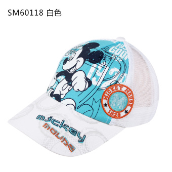 Gambar Disney jala musim panas UV tabir surya bisbol topi topi matahari anak topi topi (50 + SM60118 putih)