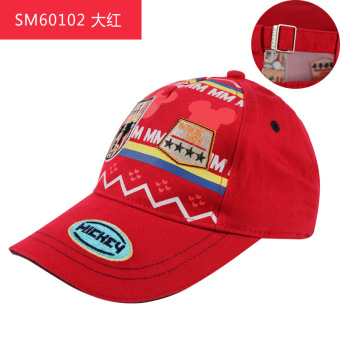 Gambar Disney jala musim panas UV tabir surya bisbol topi topi matahari anak topi topi (52 + SM60102 merah besar)