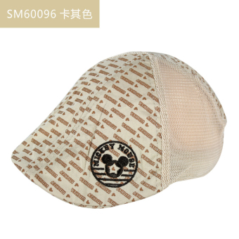 Gambar Disney jala musim panas UV tabir surya bisbol topi topi matahari anak topi topi (54 + SM60096 khaki)