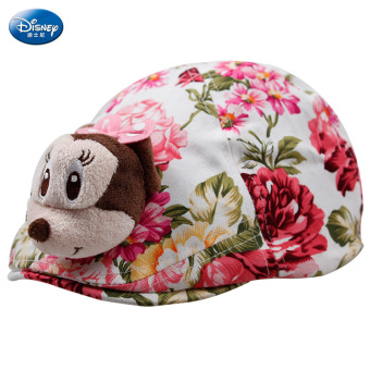 Gambar Disney Minnie katun anak anak topi topi baret topi (Lingkar kepala 52 cm 3 5 40 tahun + SM60267 putih)